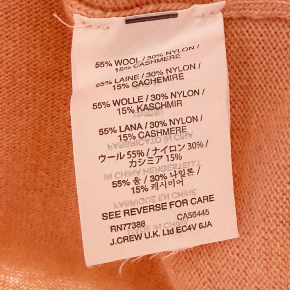 J Crew With Cashmere Wool Blend Pink Button Down Cardigan - Picture 10 of 10